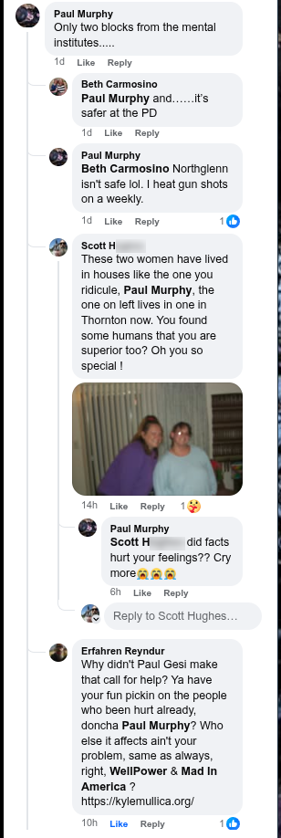 Screencapture of Meta post by local police